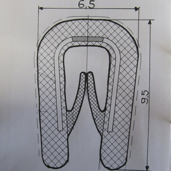 Kantenschutz mit eingebettetem Stahlband für 0,5 - 2 mm